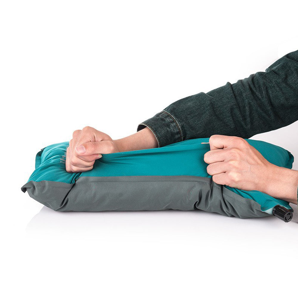 Inflatable Sponge Pillow Camping Travel Pillow Fabric+TPU Head Rest Cushion Inflatable Sponge Pillow Camping Travel Pillow Fabric+TPU Head Rest Cushion